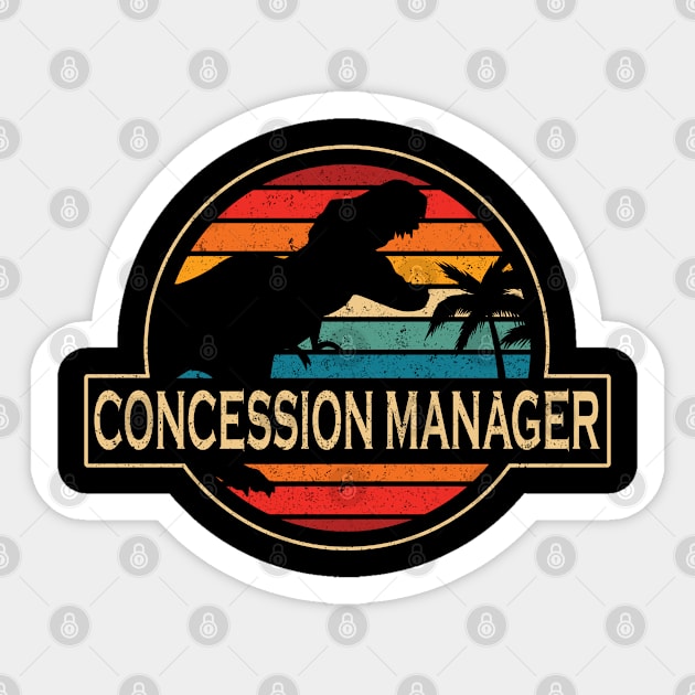 Concession Manager Dinosaur Sticker by SusanFields